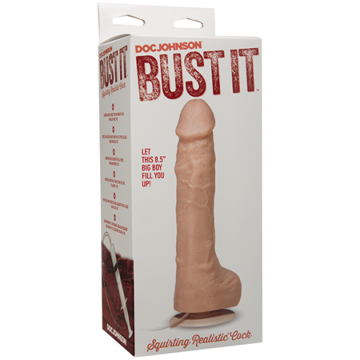 BUST IT SQUIRTING REALISTIC COCK WHITE details
