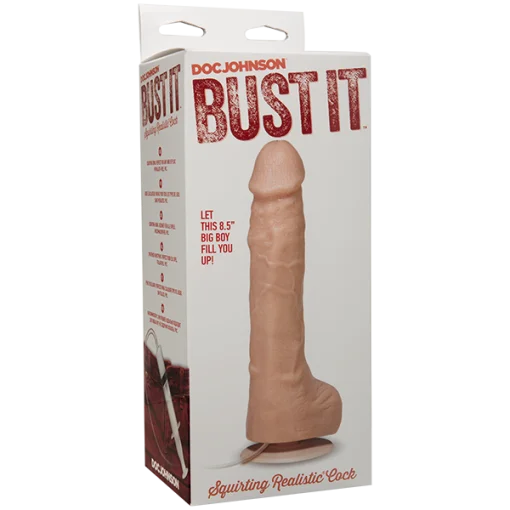 BUST IT SQUIRTING REALISTIC COCK WHITE details