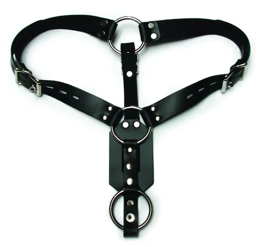 BUTT PLUG HARNESS W/COCK RING main