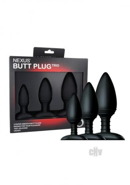 Butt Plug Trio 3 Set Black Main
