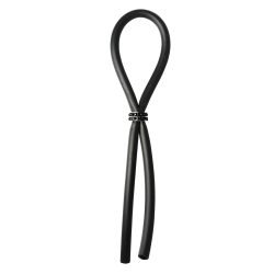 C-RING LASSO BLACK GEMS BEAD SILICONE BLACK main