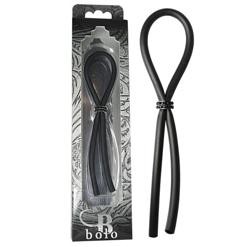 C-RING LASSO BLACK GEMS BEAD SILICONE BLACK male Q