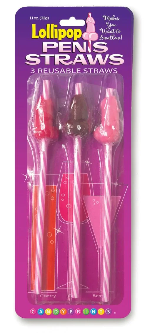 CANDY PENIS STRAWS 3 PK main