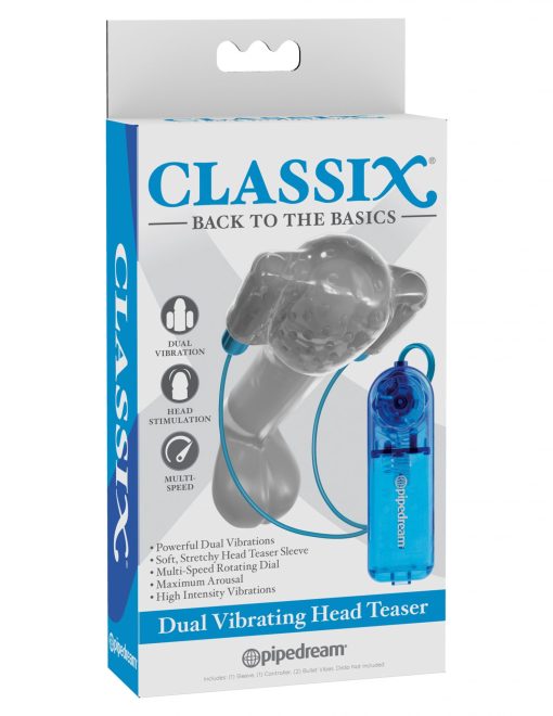 CLASSIX DUAL VIBRATING HEAD TEASER BLUE main