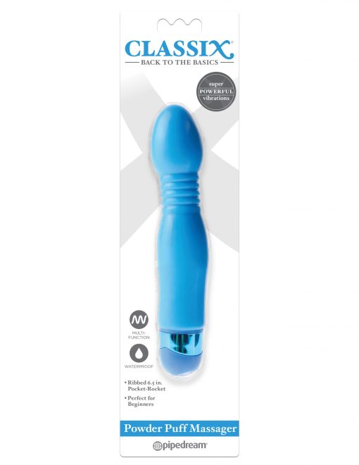 CLASSIX POWDER PUFF MASSAGER BLUE details