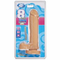 Delightful Dong 8 inches with Balls Beige