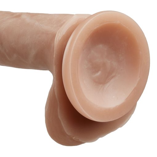 CLOUD 9 DUAL DENSITY DILDO 6IN W/ BALLS TAN/ MOCHA details