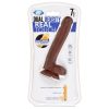 CLOUD 9 DUAL DENSITY DILDO TOUCH 7IN W/ BALLS BROWN main