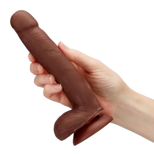 CLOUD 9 DUAL DENSITY DILDO TOUCH 7IN W/ BALLS BROWN 2