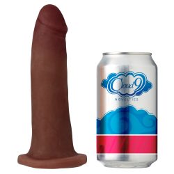 CLOUD 9 DUAL DENSITY DILDO TOUCH 7IN W/ NO BALLS BROWN main