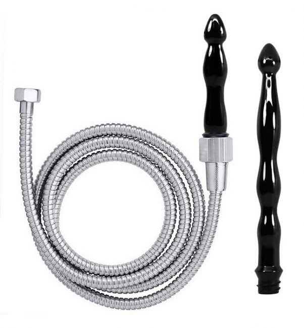 CLOUD 9 FRESH + DELUXE ANAL ENEMA PREMIUM SHOWER KIT W/ 2 TIPS & 6 FT STAINLESS STEEL details