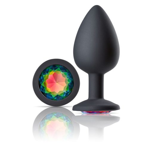 CLOUD 9 GEMS BLACK SILICONE ANAL PLUG LARGE male Q