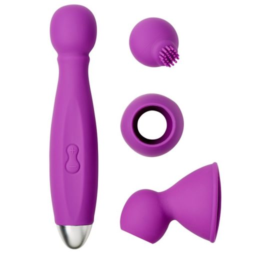 CLOUD 9 HEALTH & WELLNESS WAND KIT 9 FUNCTION FLEXIBLE HEAD PURPLE details