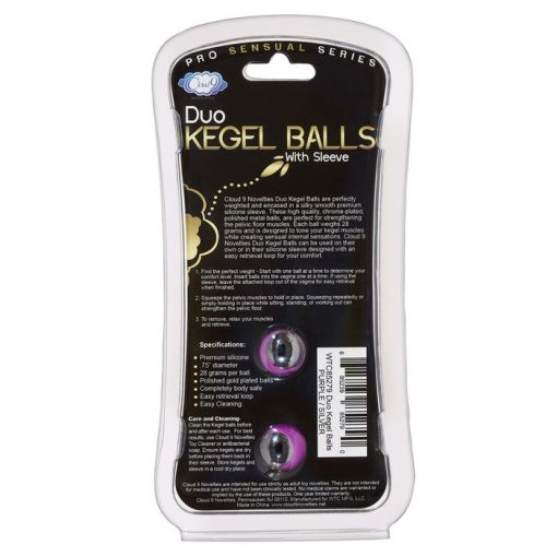 CLOUD 9 PRO SENSUAL DUO KEGEL BALLS PURPLE details