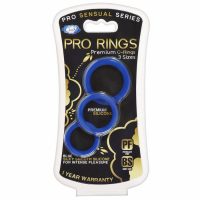 CLOUD 9 PRO SENSUAL SILICONE COCK RING 3 PACK BLUE main