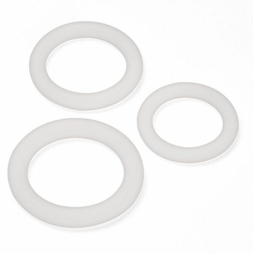 CLOUD 9 PRO SENSUAL SILICONE COCK RING 3 PACK CLEAR back