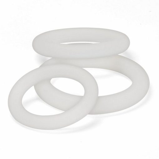 CLOUD 9 PRO SENSUAL SILICONE COCK RING 3 PACK CLEAR details