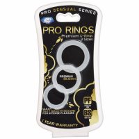 CLOUD 9 PRO SENSUAL SILICONE COCK RING 3 PACK CLEAR main