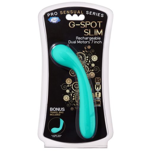 CLOUD 9 RECHARGEABLE G-SPOT SLIM 7IN DUAL MOTORS TEAL back