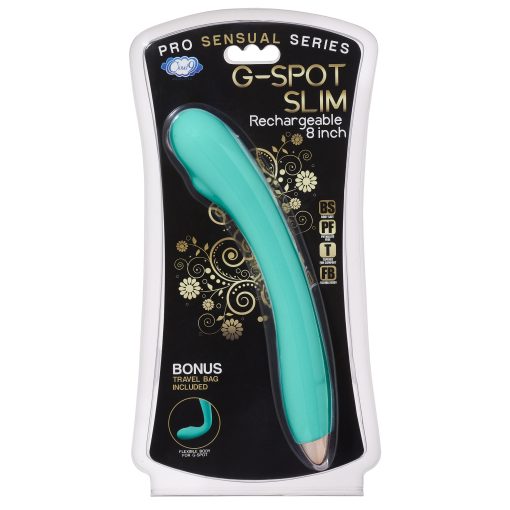 CLOUD 9 RECHARGEABLE G-SPOT SLIM 8IN SINGLE MOTOR TEAL main