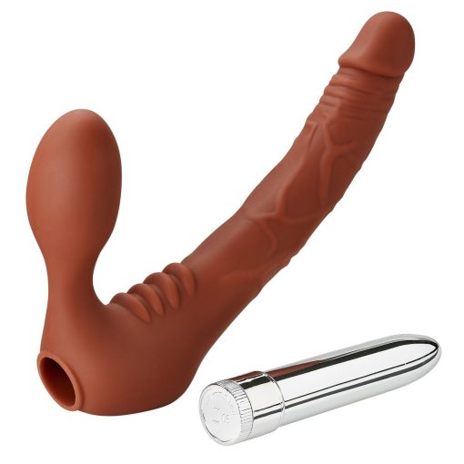 CLOUD 9 STRAPLESS DILDO BROWN details