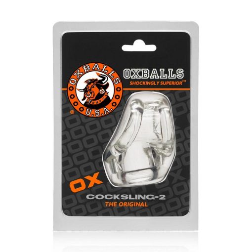 COCKSLING 2 COCK & BALL SLING OXBALLS CLEAR (NET) details