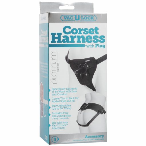 CORSET HARNESS BLACK back