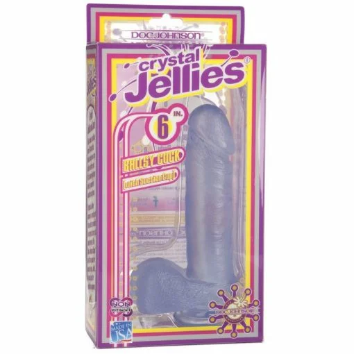 CRYSTAL JELLIES REALISTIC 7 IN COCK W/ BALLS CLEAR back