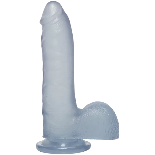 CRYSTAL JELLIES SLIM COCK W/ BALLS 7 IN CLEAR main