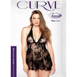 CURVE LACE CHEMISE & G STRING BLUSH 1X/2X main