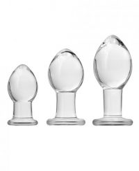 Crystal Glass Anal Trainer Kit Clear
