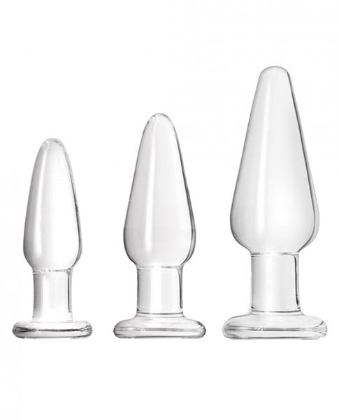 Crystal Glass Anal Trainer Tapered Kit Clear Main