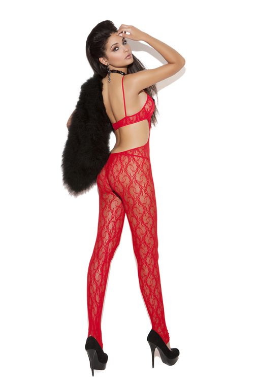 (D) BODY STOCKING RED O/S