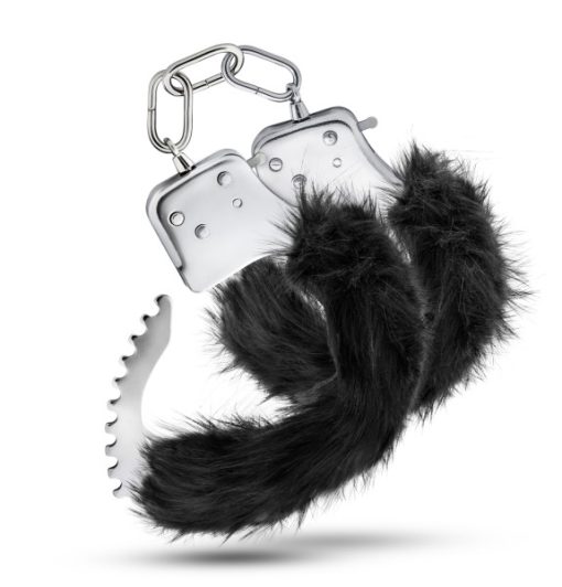 (D) (BULK) TEMPTASIA PLUSH FUR CUFFS BLACK