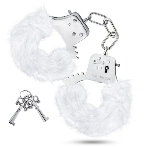 (D) (BULK) TEMPTASIA PLUSH FUR CUFFS WHITE