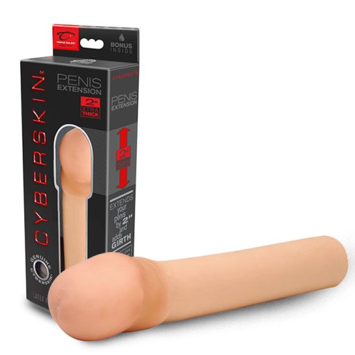 (d) cyberskin 2in xtra thick transformer penis extension light