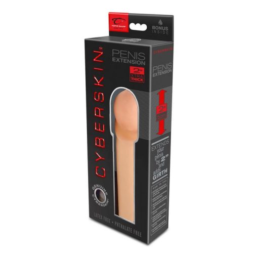 (d) cyberskin 2in xtra thick transformer penis extension light
