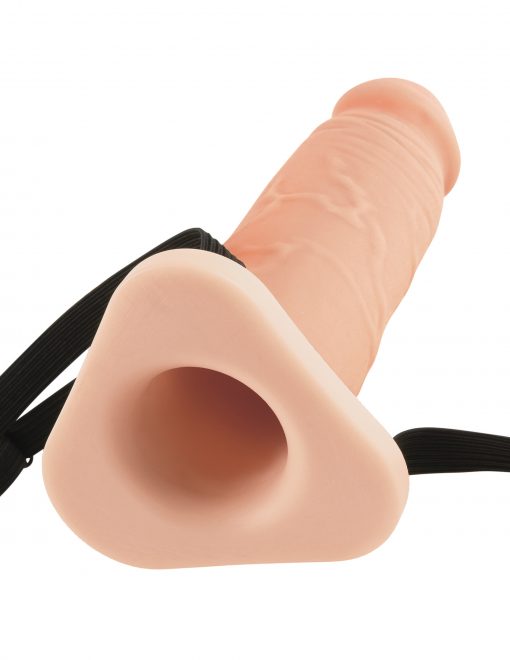(D) FANTASY X-TENSIONS 9IN SILICONE HOLLOW EXTENSION FLESH