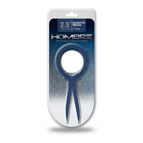 (d) hombre comfort fit silicon adjustable c-ring navy