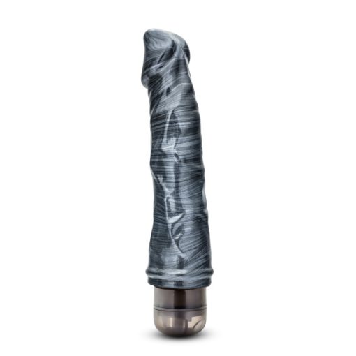 (D) JET MIDNIGHT CARBON METALL BLACK VIBRATING DILDO