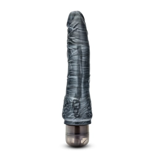 (D) JET OBSIDIAN CARBON METALL BLACK VIBRATING DILDO