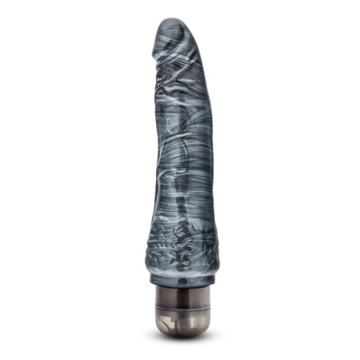 (D) JET OBSIDIAN CARBON METALL BLACK VIBRATING DILDO