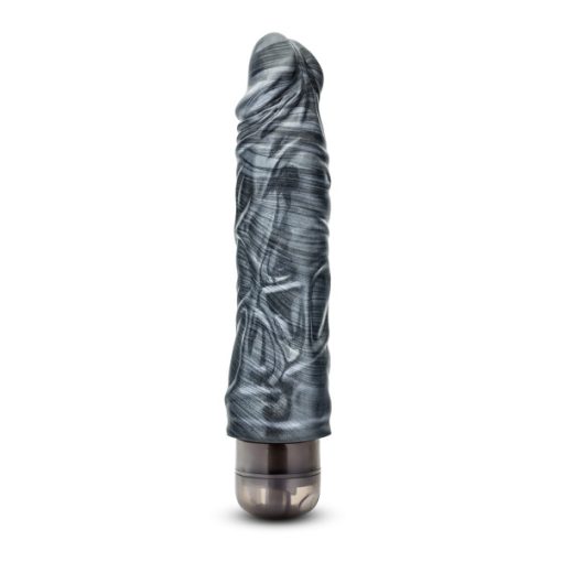 (D) JET SABLE CARBON METALLIC BLACK VIBRATING DILDO