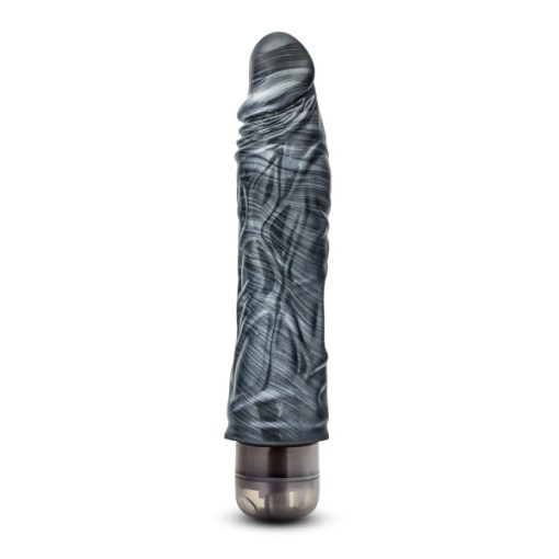 (D) JET SABLE CARBON METALLIC BLACK VIBRATING DILDO