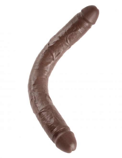 (D) KING COCK 16IN THICK DOUBL DILDO BROWN