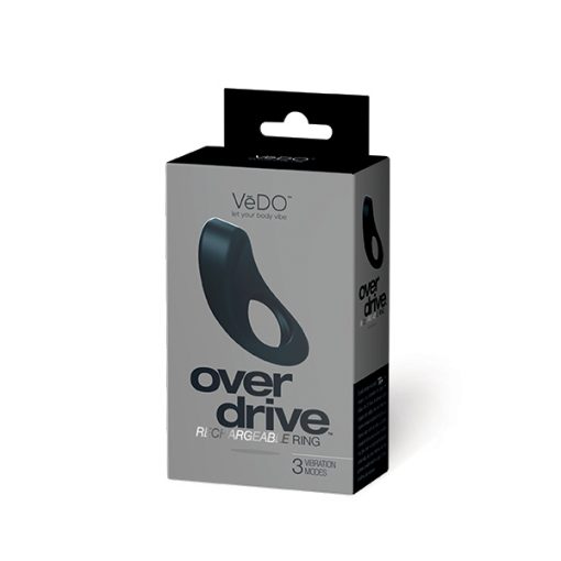 (D) OVERDRIVE RECHARGEABLE RIN VIBRATING JUST BLACK