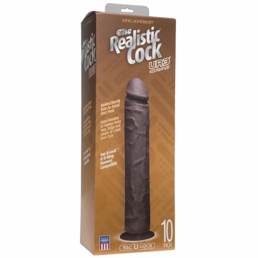 (D) REALISTIC COCK 10 BLACK "