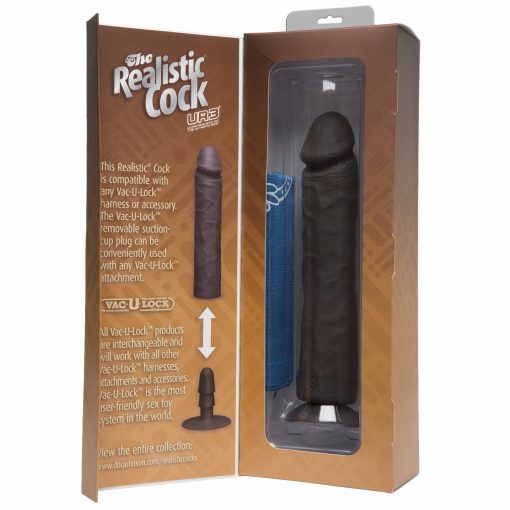 (D) REALISTIC COCK 10 BLACK "