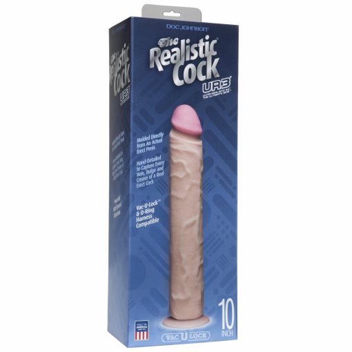 (D) REALISTIC COCK 10 WHITE "