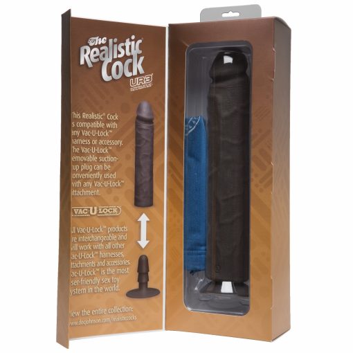 (D) REALISTIC COCK 12 BLACK "